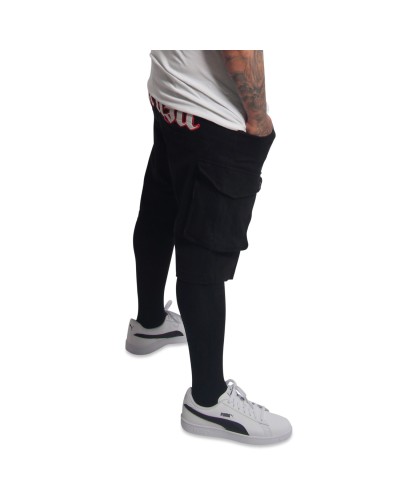 Black Tar Cargo Shorts
