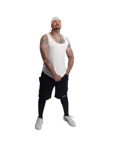 Black Tar Cargo Shorts