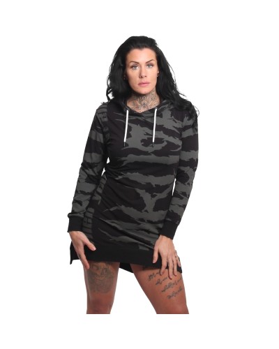 Afraid Allover Long Tail Lite Hoodie Dress