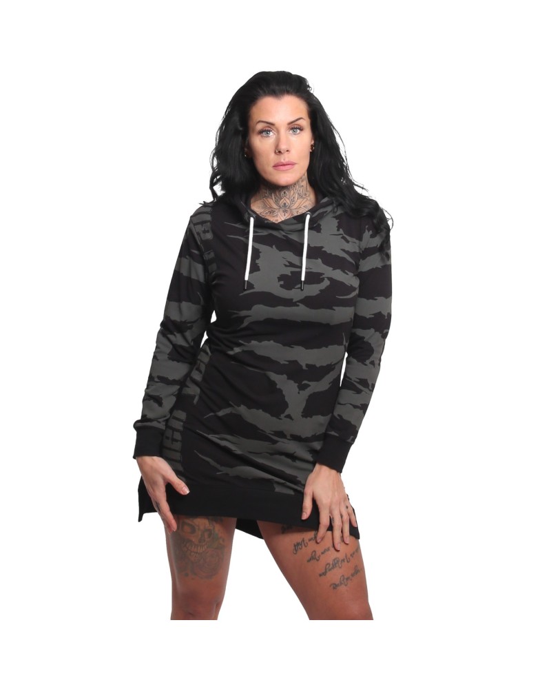 Afraid Allover Long Tail Lite Hoodie Dress
