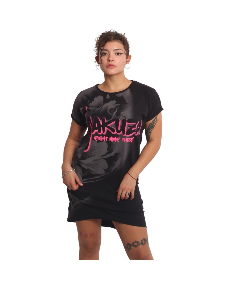 Night Flower Urban T-Shirt Dress